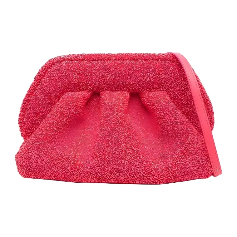THEMOIRE Polyester One Shoulder Crossbody Clutches Women's Fuchsia-0