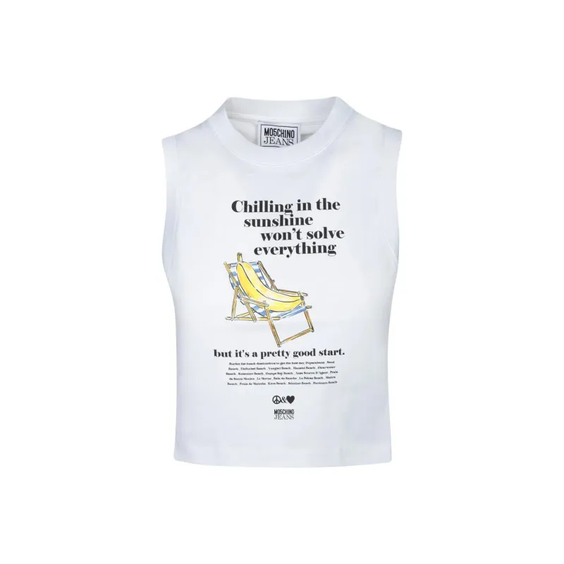 MOSCHINO Printed Cropped Top-0