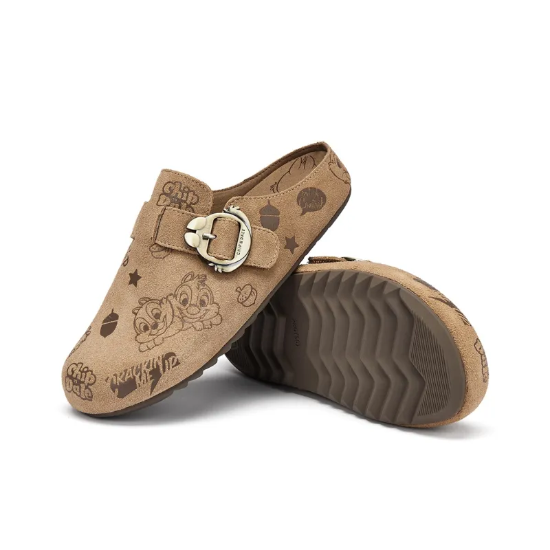Disney x Hotwind Qiqi Didi Series Rubber Sole Abrasion Resistant Slip Resistant Closed Toe Slippers Women's-4