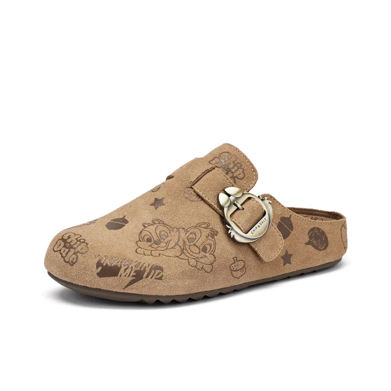 Disney x Hotwind Qiqi Didi Series Rubber Sole Abrasion Resistant Slip Resistant Closed Toe Slippers Women's-1