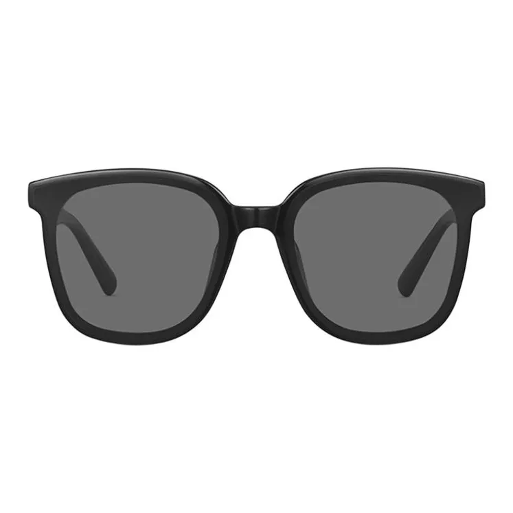 MUJOSH Plate Frame Square Sunglasses Unisex Black-1