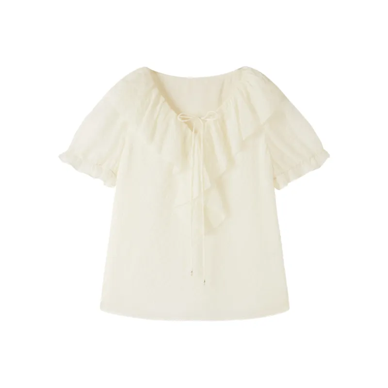 XIANGYING Chiffon Shirt Women's-0