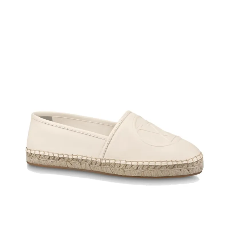 LOUIS VUITTON Starboard Flat Espadrille Shoes 'Beige With Logo' Women's-1