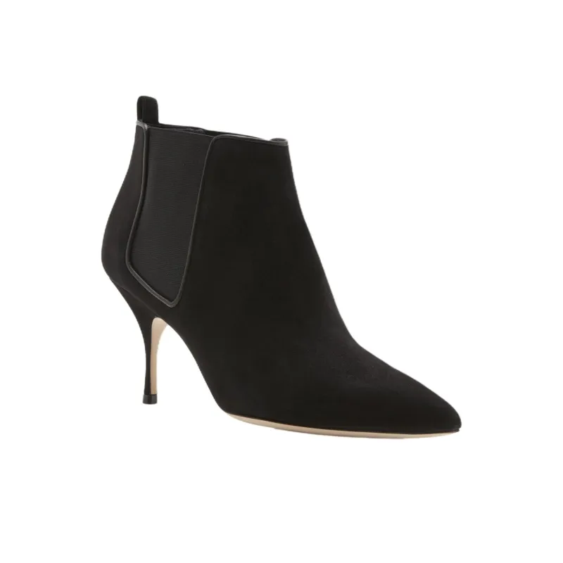 MANOLO BLAHNIK Dildi Ankle Length Chelsea Boots 7cm Women's Black-2