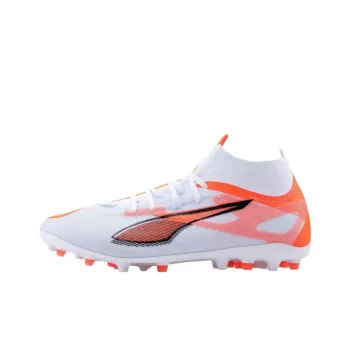 PUMA ULTRA 5 MATCH+ Anti Slip Wear Resistant Soccer Shoes Men's White Orange