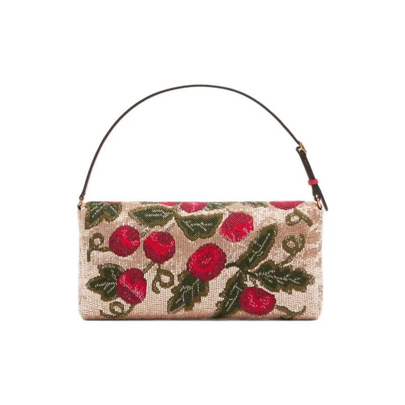 Valentino GARAVANI Embroidery Handbag Trumpets Women's Rose Gold & Multicolor-3