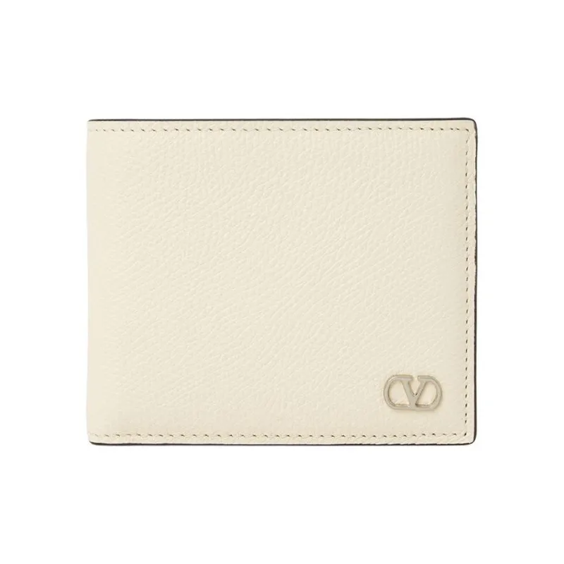 Valentino Leather Wallet Men's Ecru-0