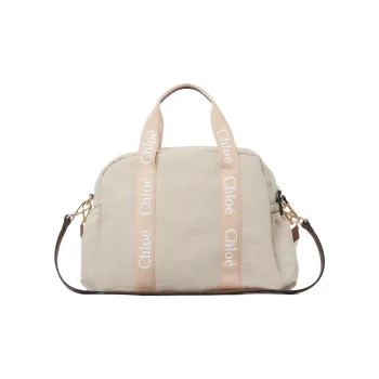Chloe Jute One Shoulder Handbag Unisex Beige
