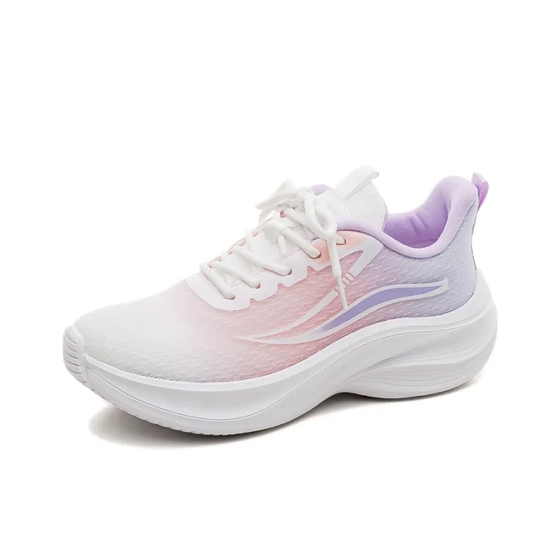 HUANQIU Cushioning, Breathable, Supportive Low Top Casual Running Shoes Women's White Purple-1
