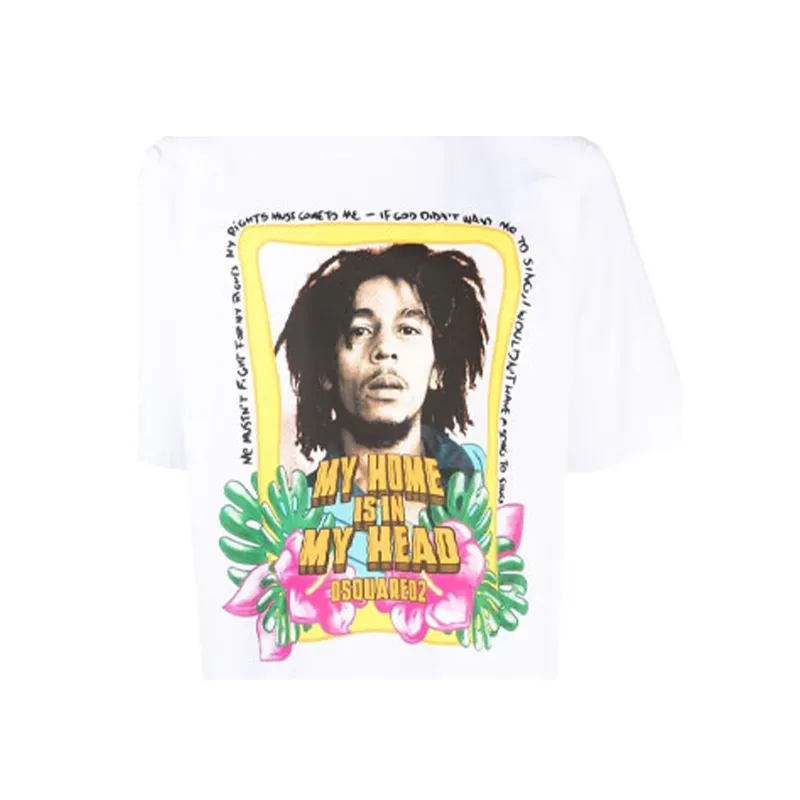 DSQUARED 2 Graphic Printed Crewneck T Shirt-4