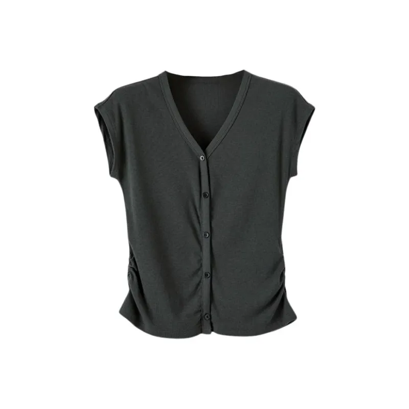 Late White Regular T Shirt Women's Dark Gray-0