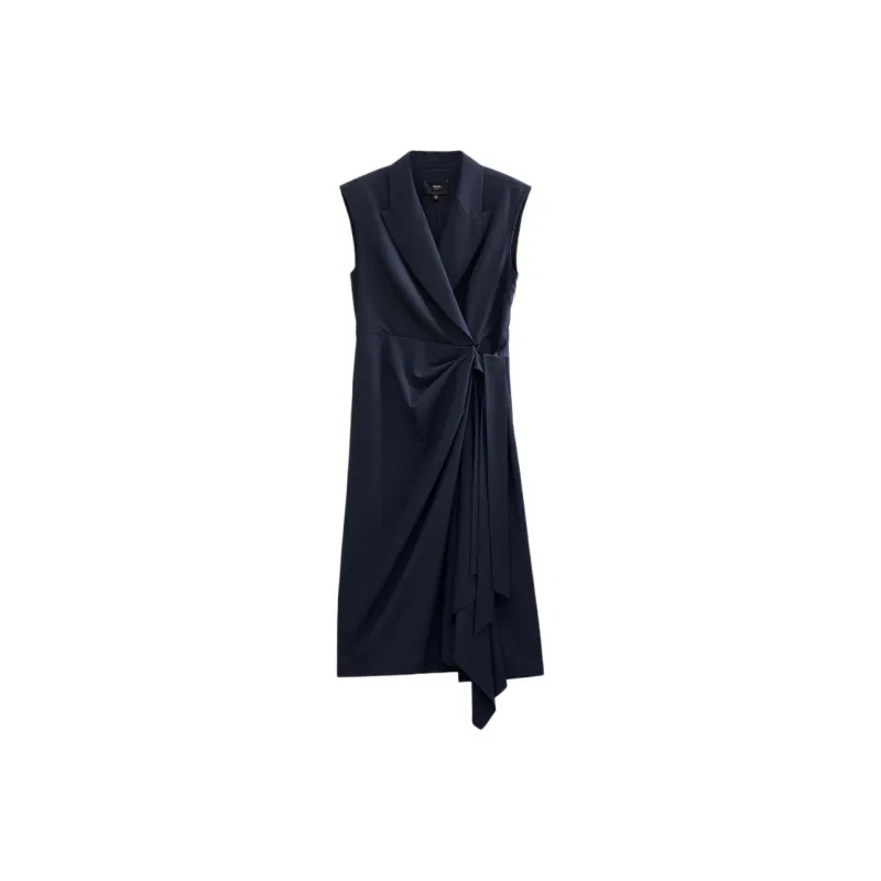 INSUN Sleeveless Dresses Women's Navy Blue-0