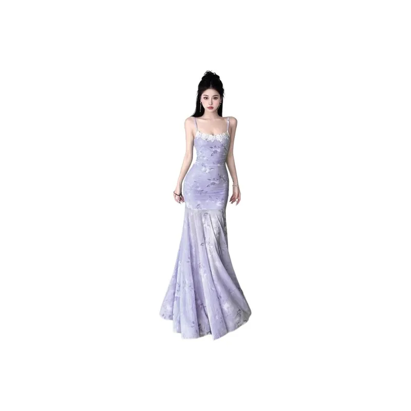 Flowers In Water Slip Dress Women's-3