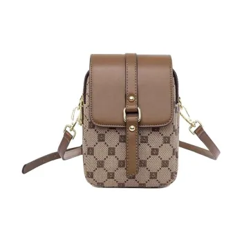 Boniu PU Cell Phone Pouch Women's Khaki