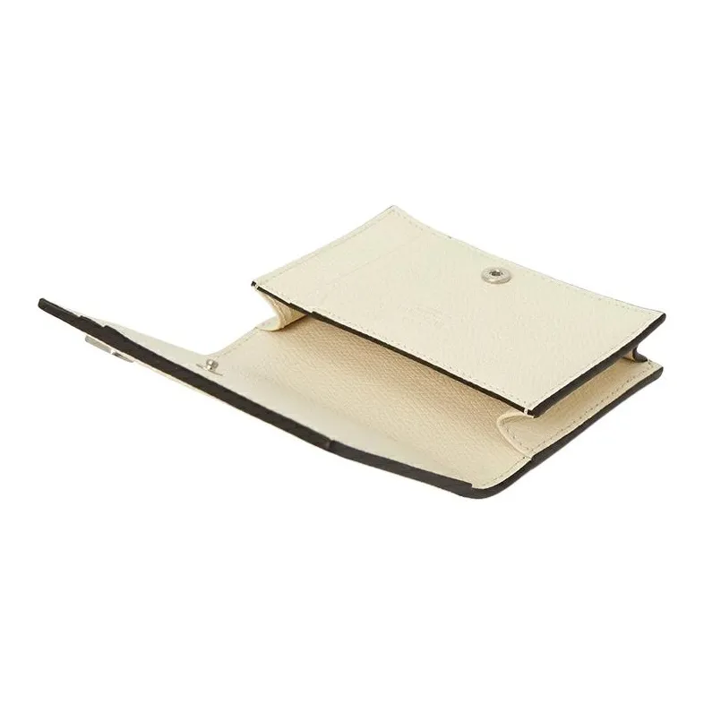 Valentino Cow Leather Card Holder Men's Beige-3