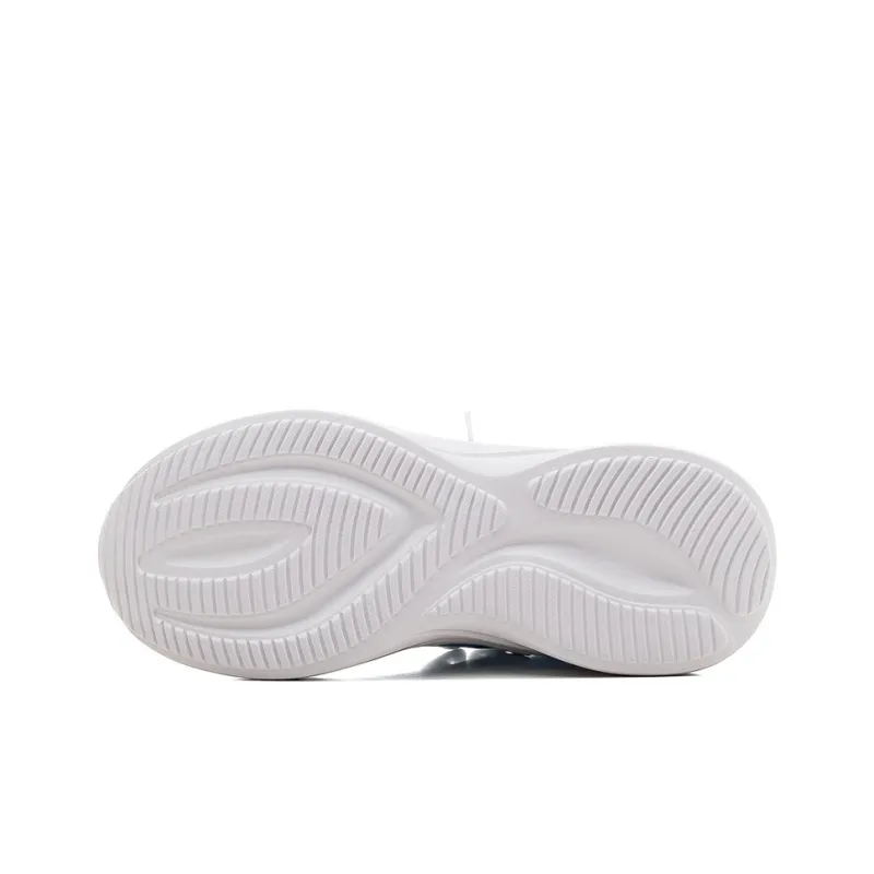 HUANQIU Shock Absorbers Slip Resistant Breathable Low Top Casual Running Shoes Women's White Blue-4