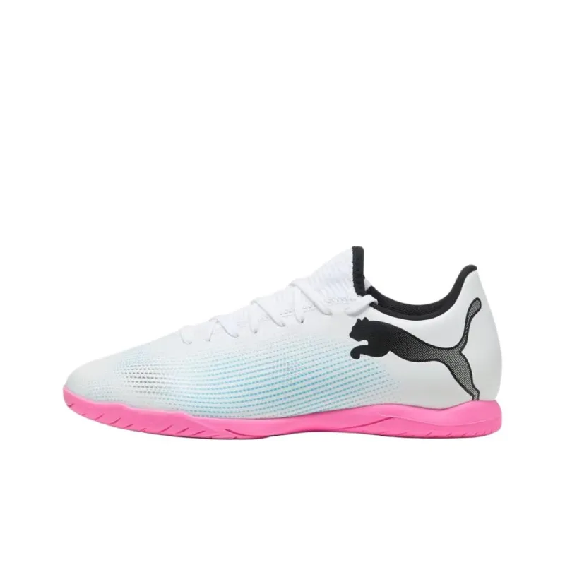 PUMA FUTURE 7 PLAY Anti Slip Wear Resistant Soccer Shoes Men's White-0
