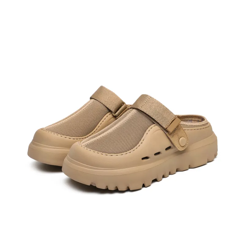 Hong Kong Meng Quiet Abrasion Resistant Slip Resistant Closed Toe Slippers Unisex Dark Sand-1
