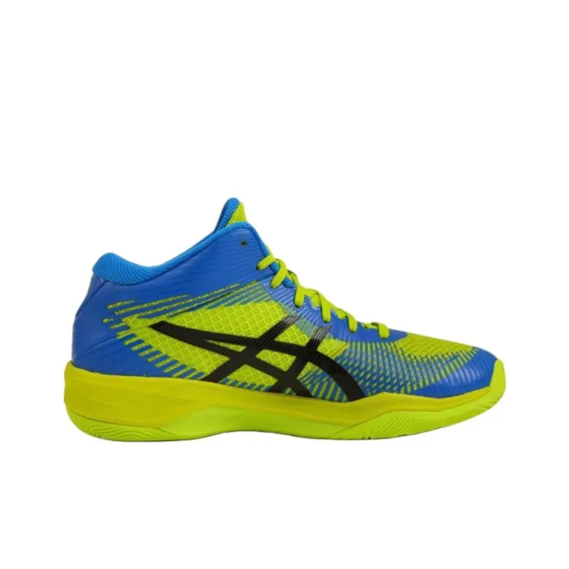 Asics Anti Slip Wear Resistant Mid Top Badminton Shoes Men's Green Blue-1