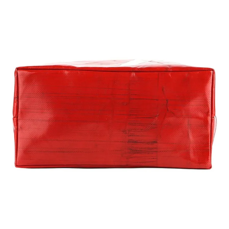 FREITAG Polyester Tote Bag, Shopping Bag, Handbag Unisex Red & White-3