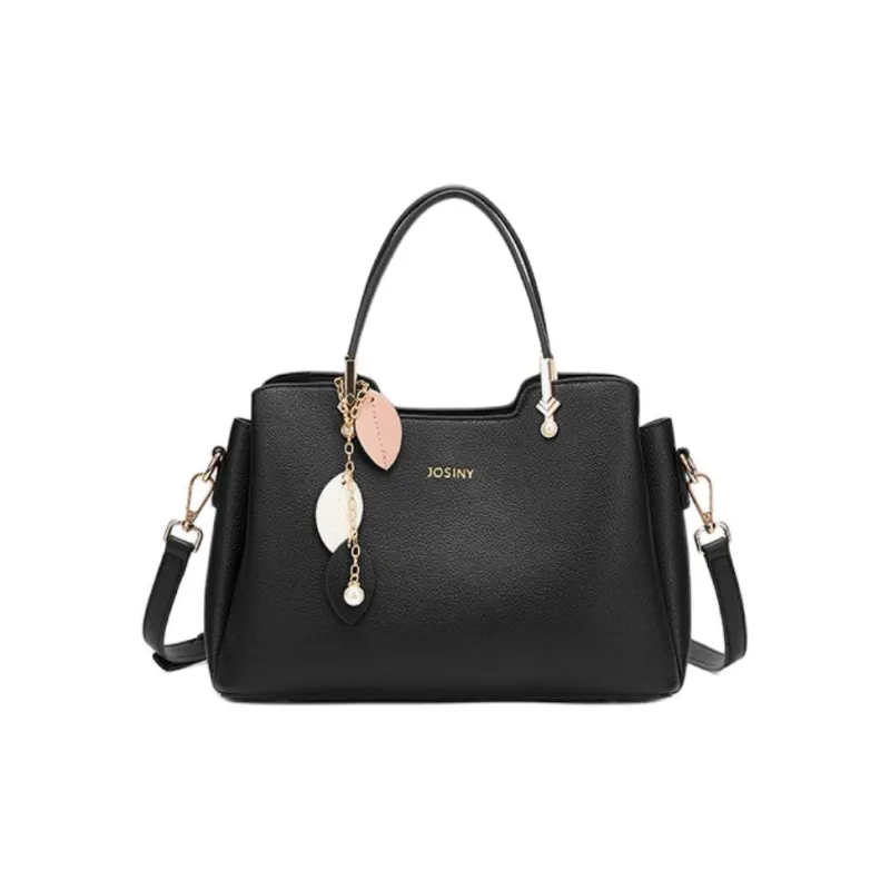 JOSINY Synthetic Leather Shoulder Bag, Crossbody Bag, Handbag Medium Size Women's Black/Navy Blue-0