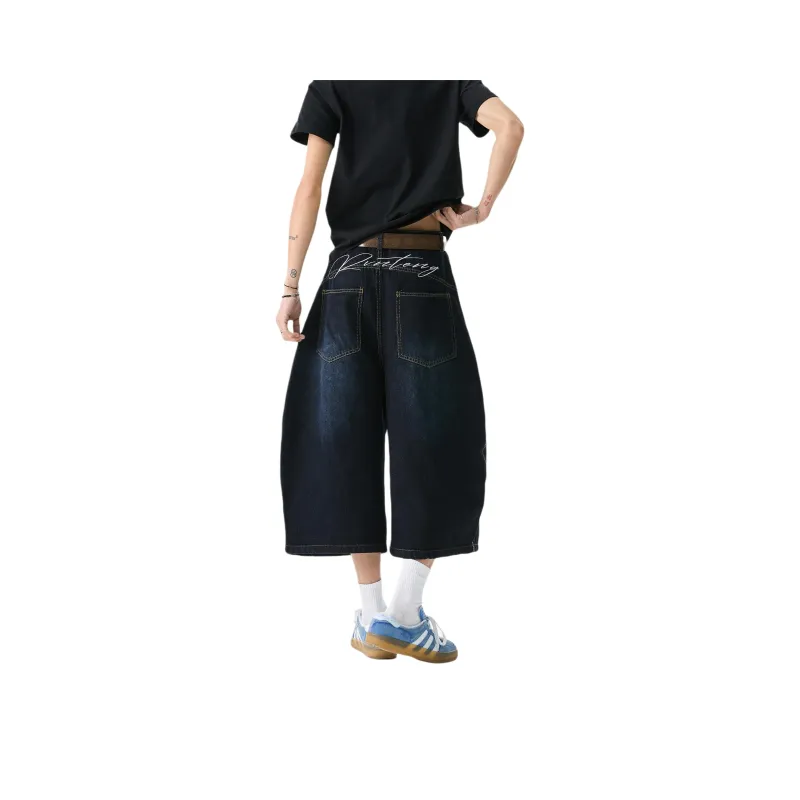WKOOG Denim Shorts Unisex Black-0