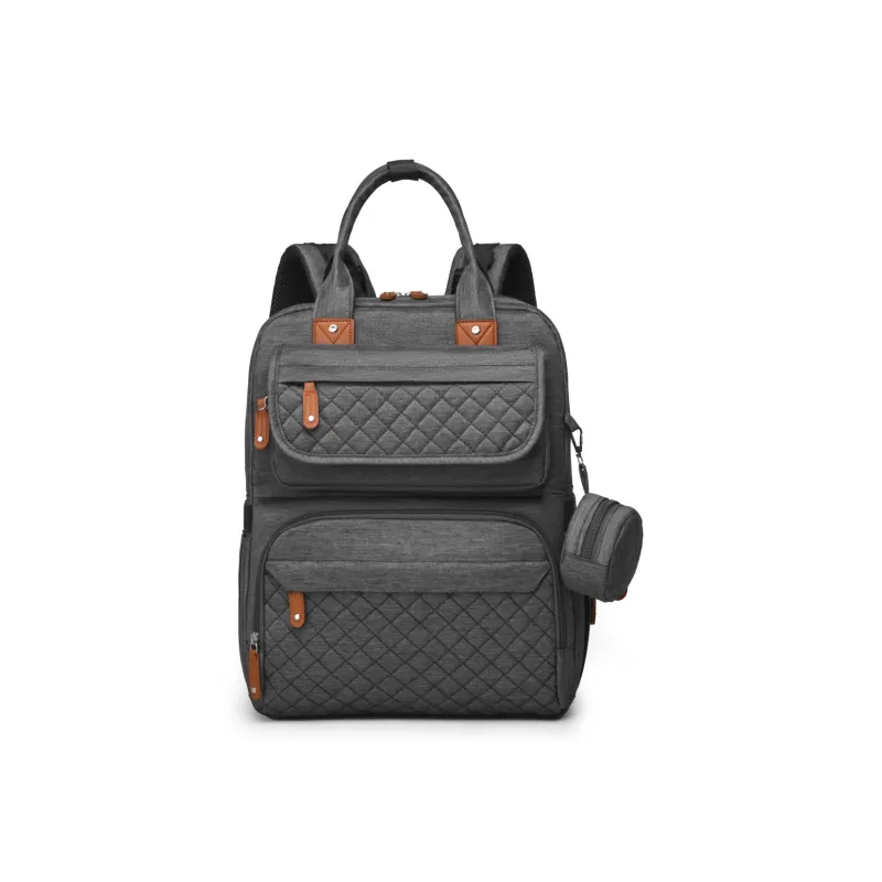 Meow In The Grass Nylon Backpack Unisex Dark Gray/Green & Gray/Light Gray/Blue/Black & Gray/Black-0