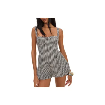 REFORMATION Lydia Linen Romper Jumpsuit Women's