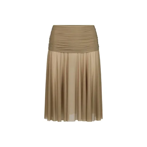 SKIMS SS25 MILKY SHEER MIDI SKIRT Casual Long Skirt Women's