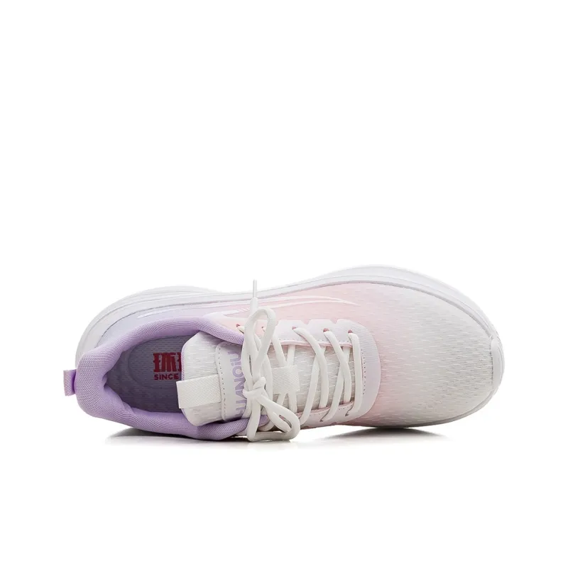 HUANQIU Cushioning, Breathable, Supportive Low Top Casual Running Shoes Women's White Purple-2