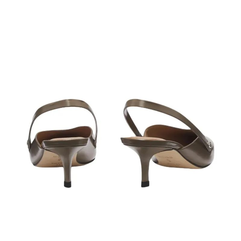 HUGO BOSS Slim Heel High Heels 5cm Women's Brown-3