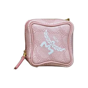 MCM Himmel Canvas Coin Purse Women's Pink