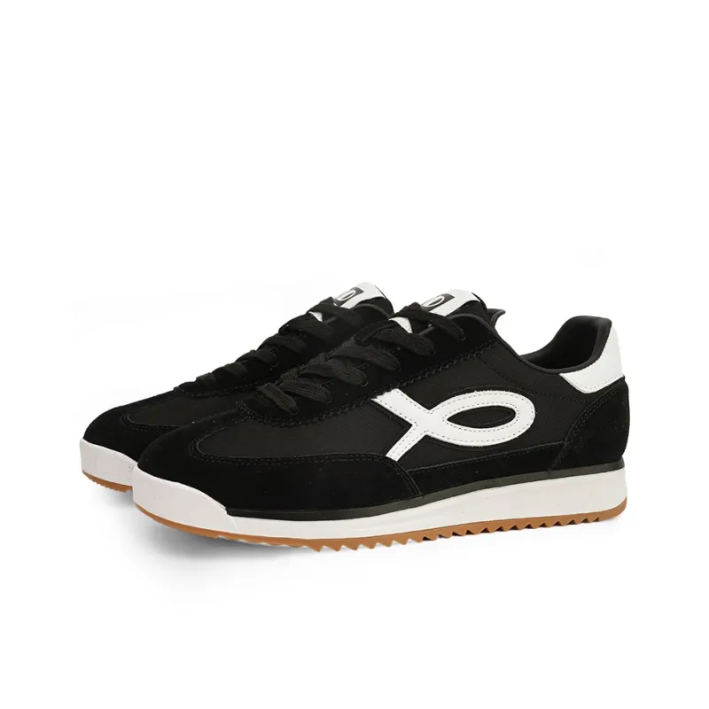 GLO BULL Slip Resistant, Breathable, Lightweight Low Top Casual Shoes Men's Black White-2