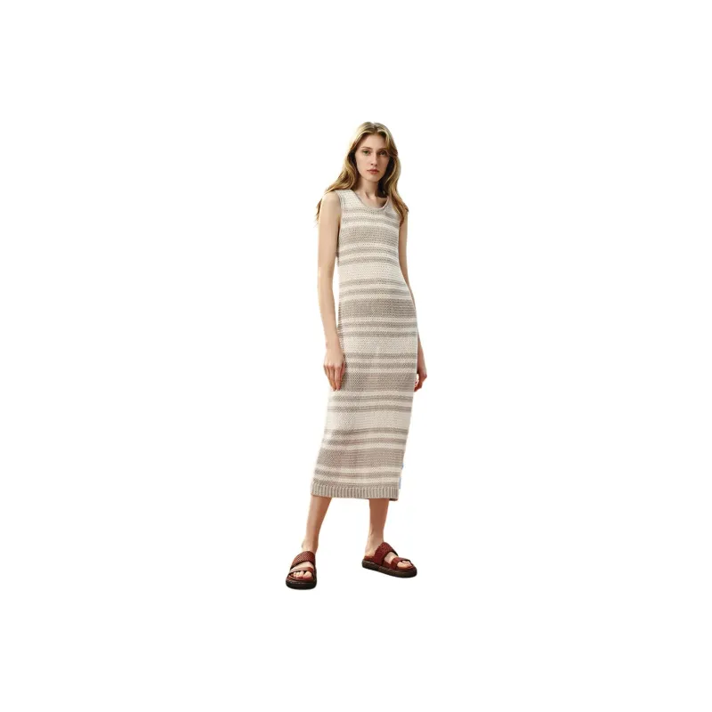 INSUN Sleeveless Dresses Women's Beige-1