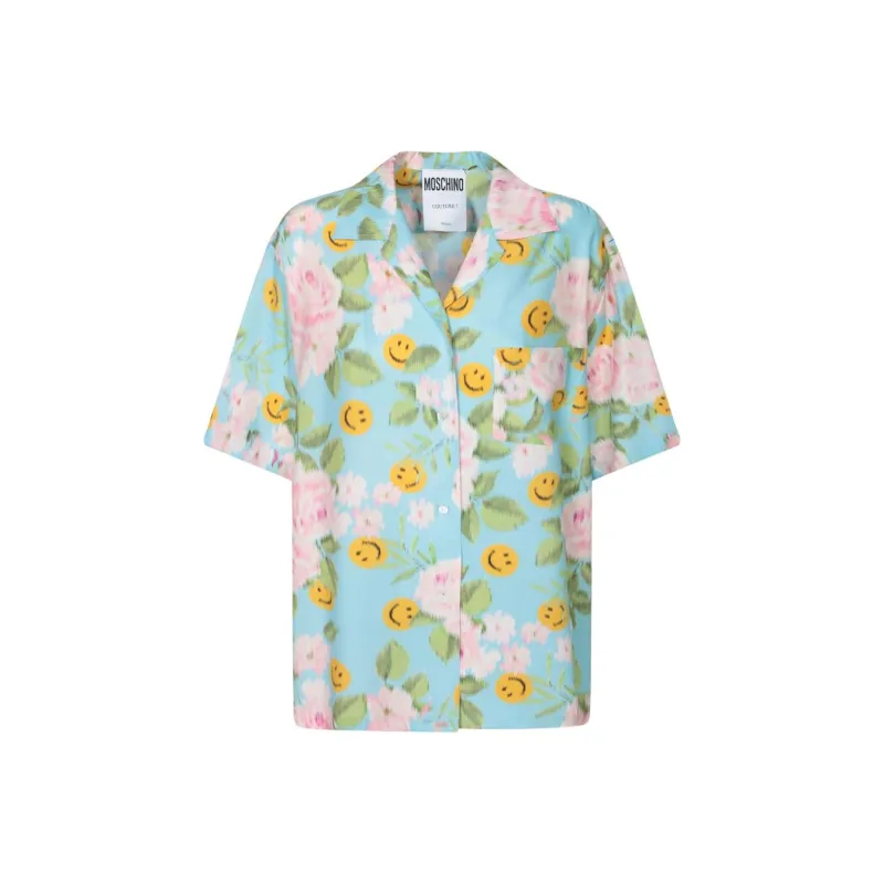 MOSCHINO X Smiley Silk Shirt-0