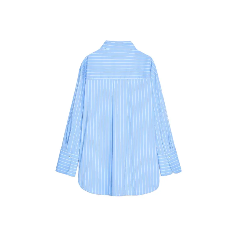 ZARA ZW Series Shirts Women's Blue/White-1