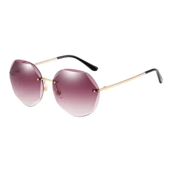 CAPONI Metal Irregular Shape Sunglasses Women's Multicolor