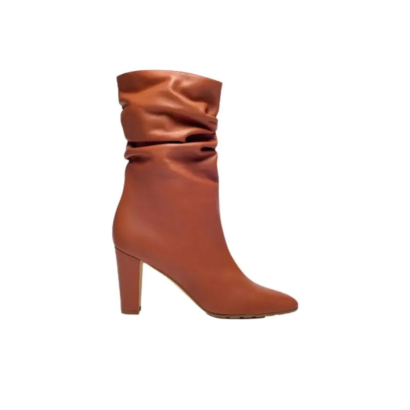 MANOLO BLAHNIK Calasso Ankle Boots 9cm Women's Brown-1