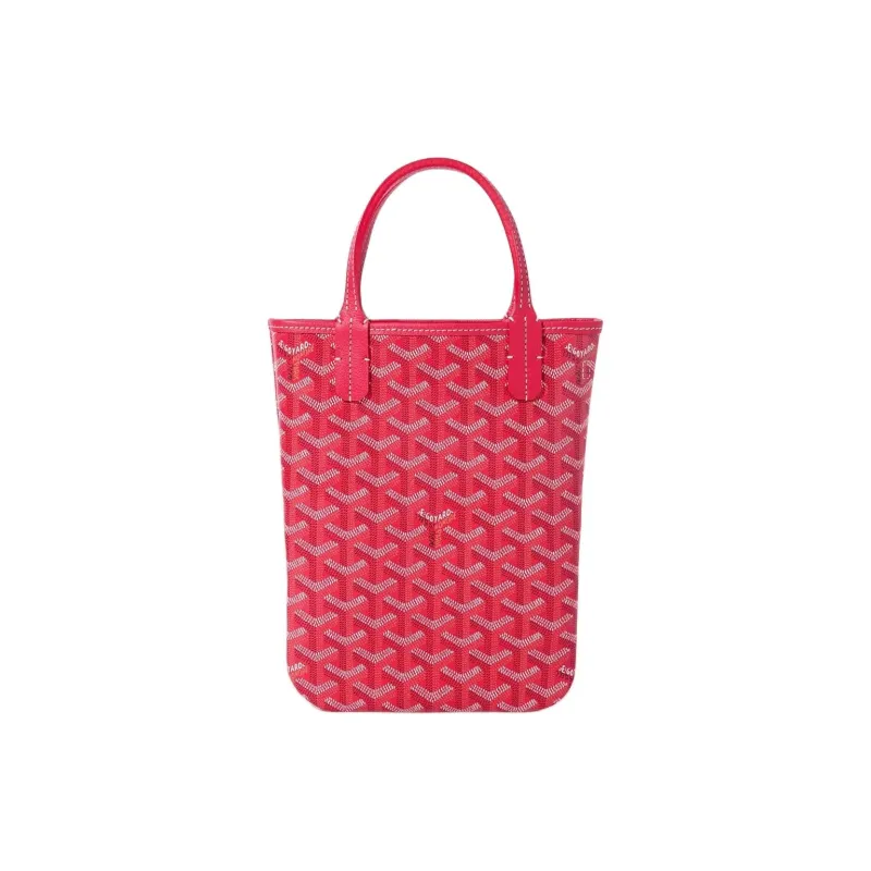 GOYARD Poitiers Canvas With Calfskin Tote Bag, Shopping Bag, Shoulder Bag, Handbag Women's Fuchsia-1