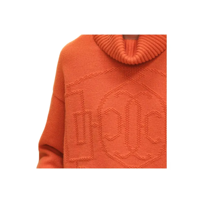 HERMES Cashmere Sweater Women's Orange-5