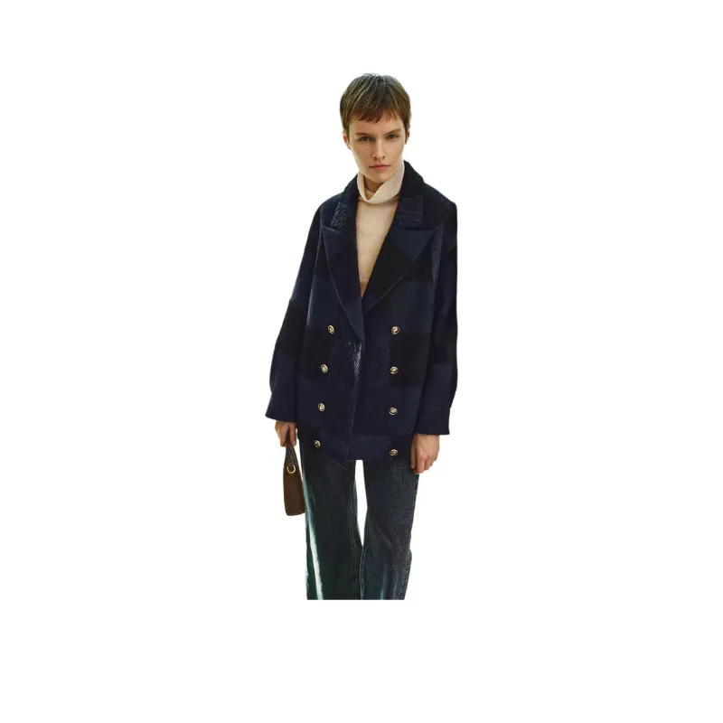 INSUN Coats Women's Navy Blue-0