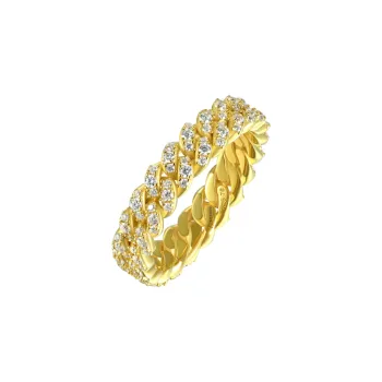 APORRO 925 Sterling Silver Rings Unisex 18K White Gold Plated/14K Gold Plated