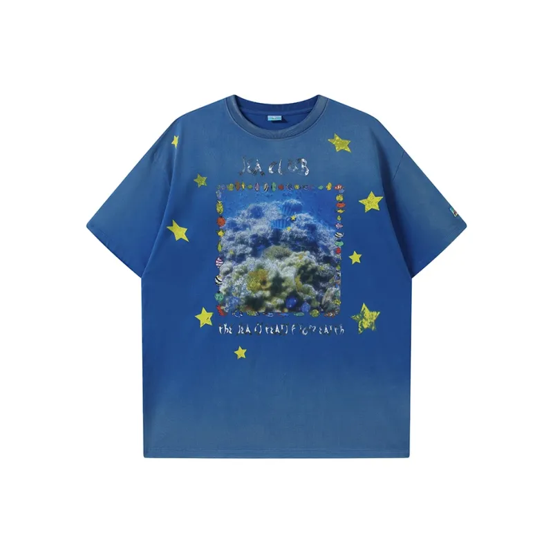 Crying Center T-Shirts Unisex Sea Blue-0