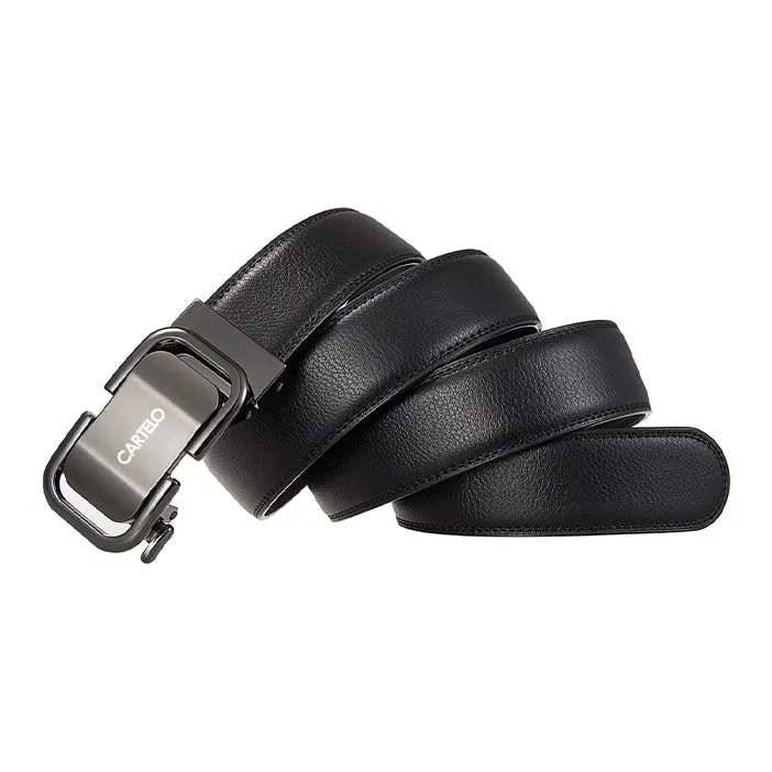 CARTELO Cow Split Leather Belts Men's Width 3.5CM-2