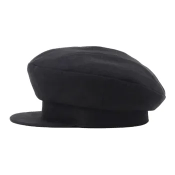 Yohji Yamamoto Linen Newsboy Cap Unisex Black
