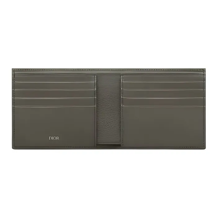 DIOR Grained Calfskin Wallet Men's Green-2