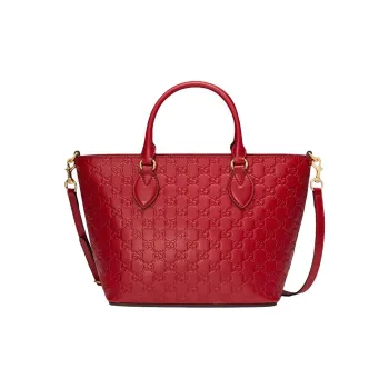 GUCCI Leather Shoulder Bag, Crossbody Bag, Handbag Women's Red