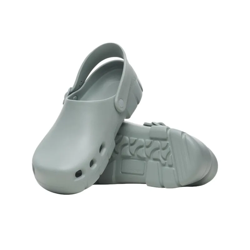 Birkenstock Birki Flow Clogs Unisex Gray Green Regular Loose Fit-4