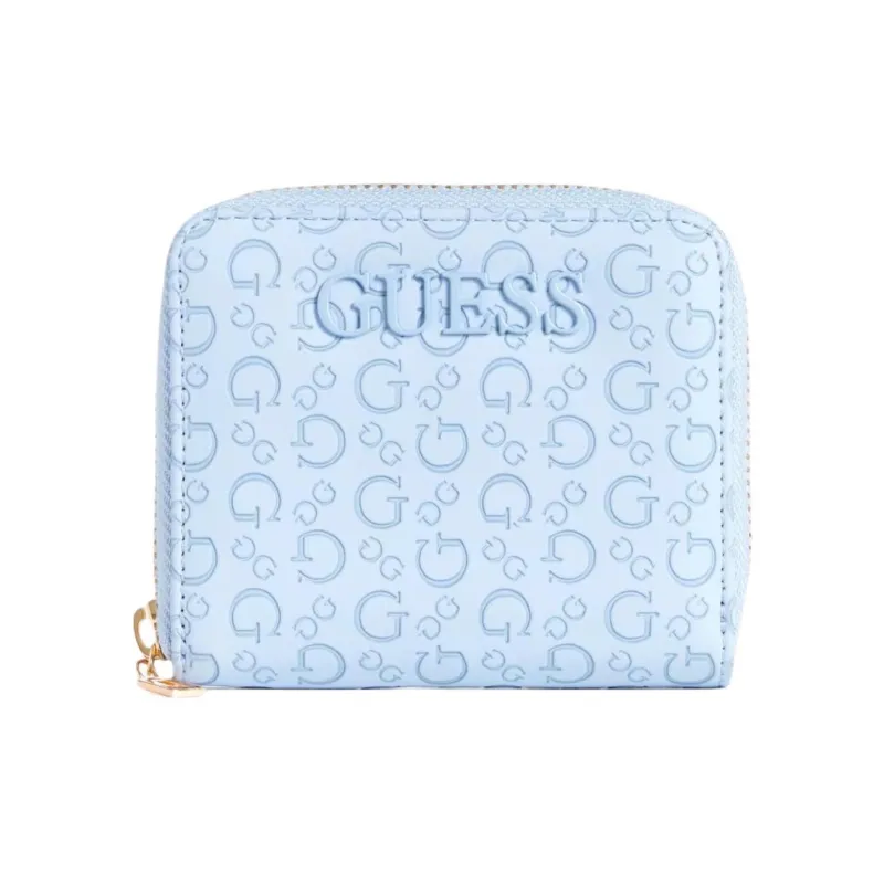 GUESS Artificial Leather Wallet Unisex Sky Blue-0