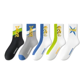LUOLIAN Mid Calf Socks Men's 5 Pack